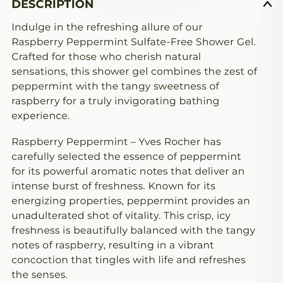Yves Rocher Raspberry & Peppermint Shower Gel - Picture 8 of 9